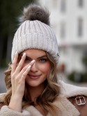 Beige winter hat C1 - Online store - Boutique